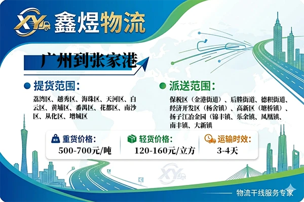 广州到张家港物流专线