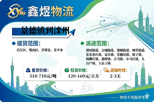景德镇到滦州物流专线