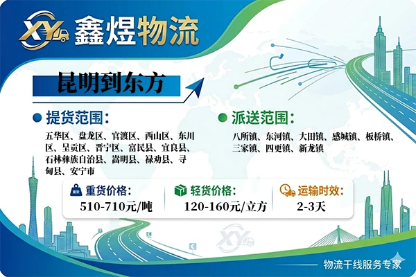 昆明到东方物流专线