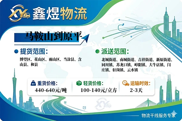 马鞍山到原平物流专线