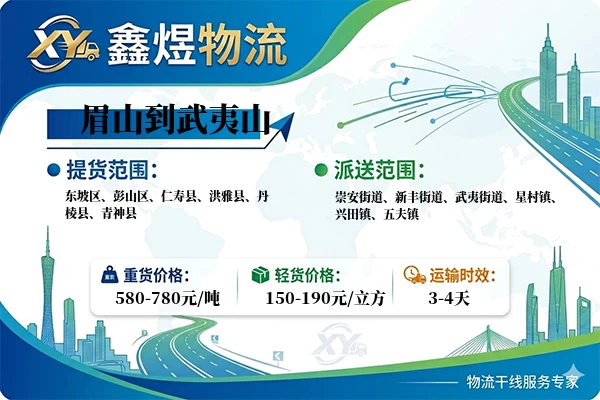 眉山到武夷山物流专线
