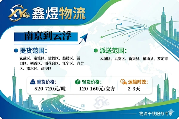 南京到云浮物流专线