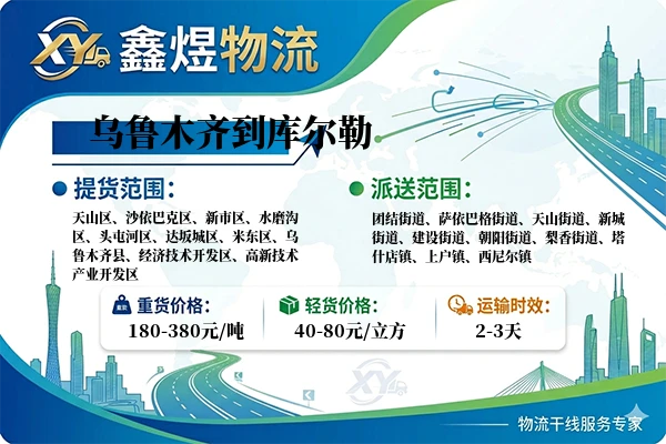 乌鲁木齐到库尔勒物流专线