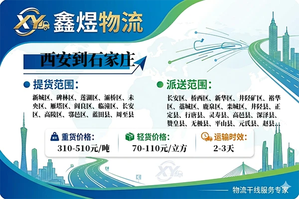 西安到石家庄物流专线