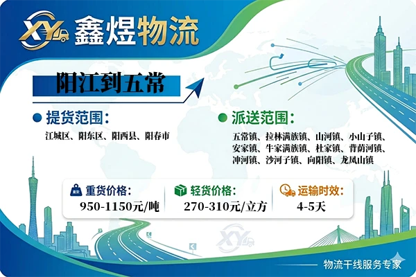 阳江到五常物流专线
