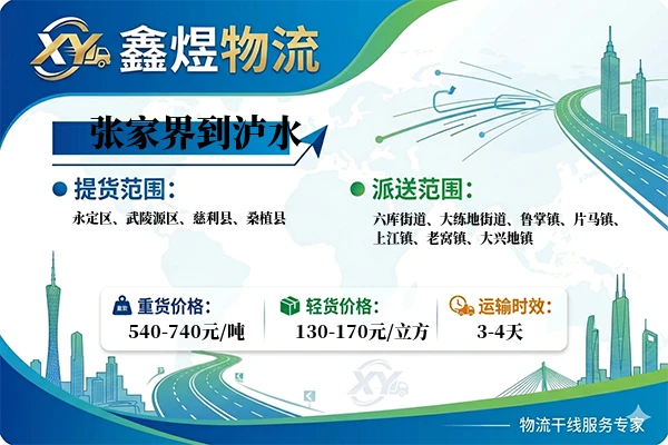 张家界到泸水物流专线